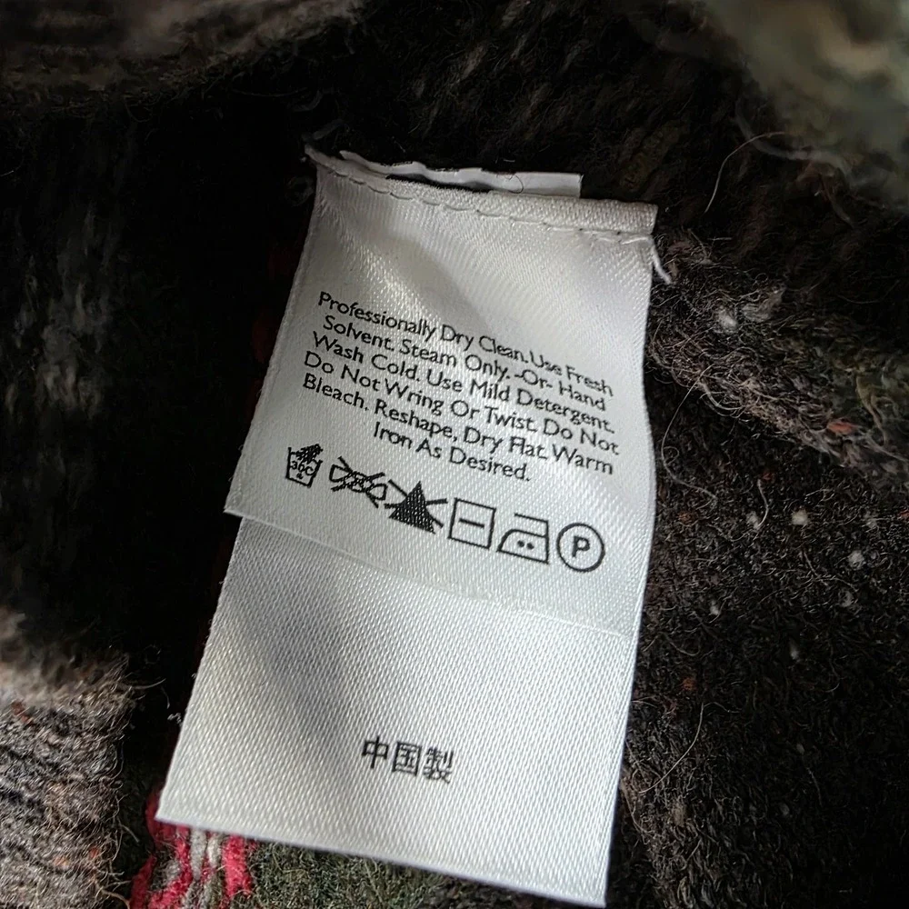 Eddie Bauer Sweater Nordic Fair Isle‎ Brown Wool Camel Blend Pullover Mens XL - Picture 5 of 7